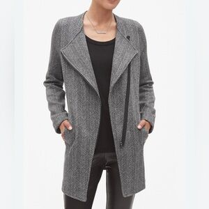 Banana Republic Gray Herringbone Coat